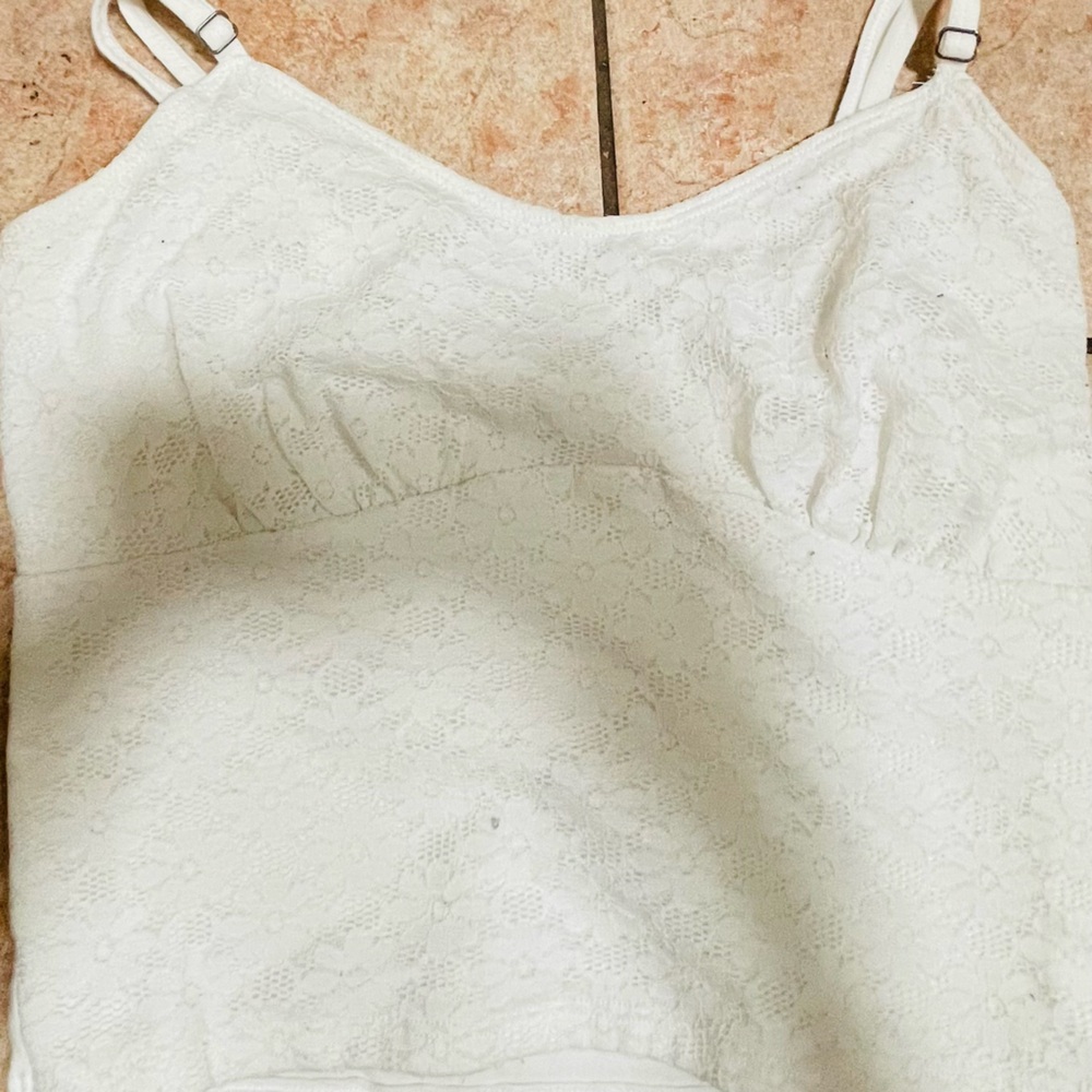 Hollister White Lace top